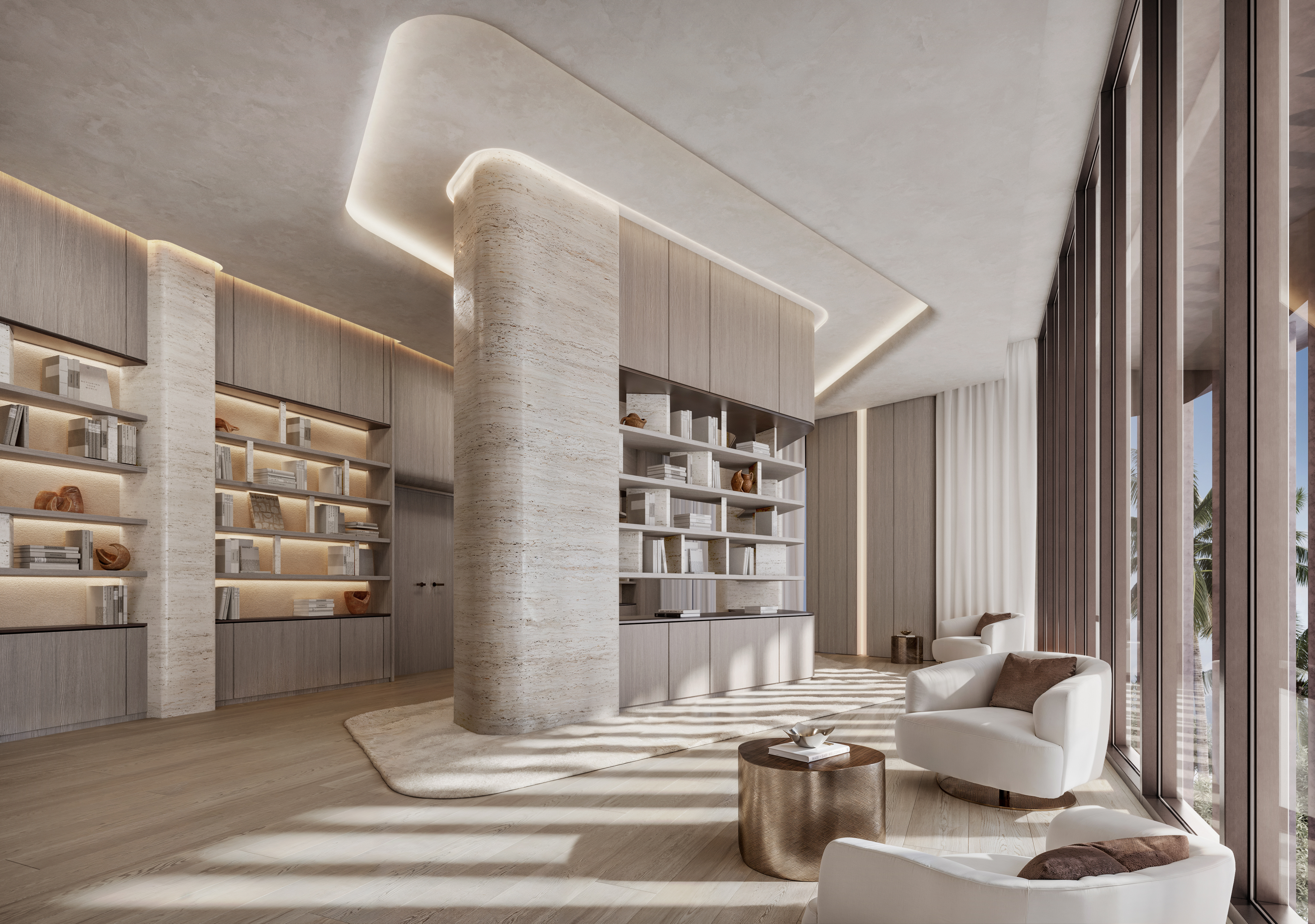 The library is a retreat of stillness and inspiration.